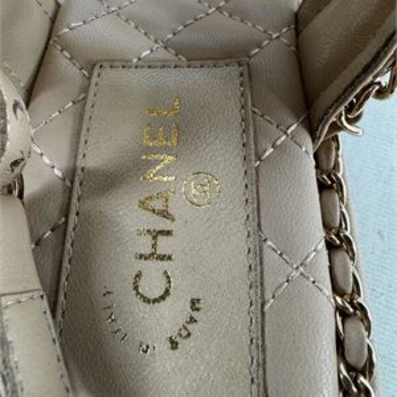 Chanel Lambskin Cork Chain Sandals | Women’s Beige Size 37C (7) - Picture 4 of 7